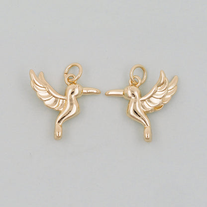 Gold Bird Charms,18K Gold Filled Bird Pendant,Silver Bird Charm Bracelet Necklace for DIY Jewelry Making Supply