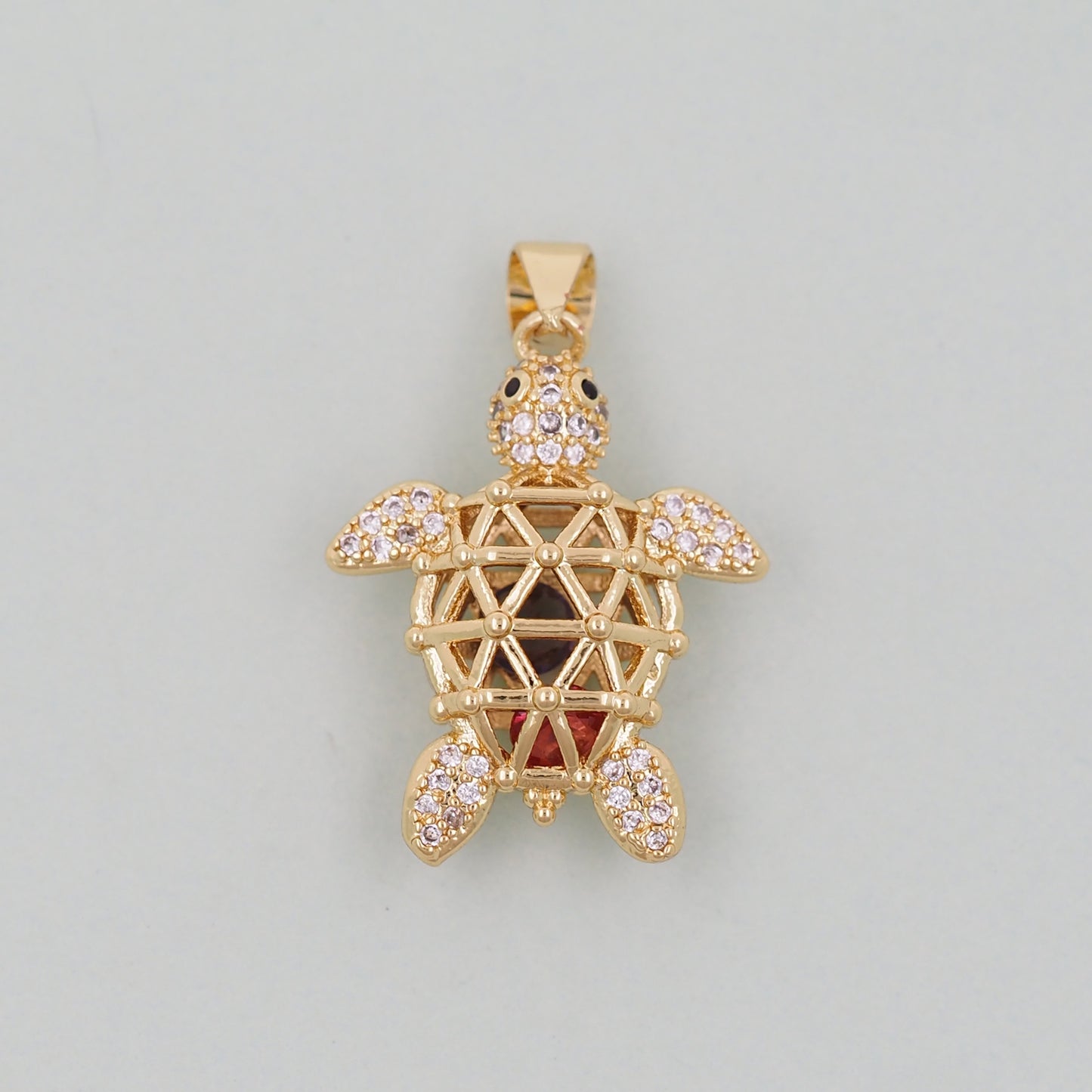 Gold Turtle Charms,18K Gold Filled Turtle Pendant,Turtle Charm Bracelet Necklace for DIY Jewelry Making Supply