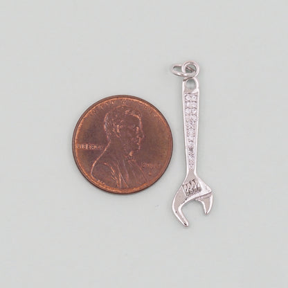 Gold Wrench Charms,18K Gold Filled Wrench Pendant,Wrench Charm Bracelet Necklace for DIY Jewelry Making Supply