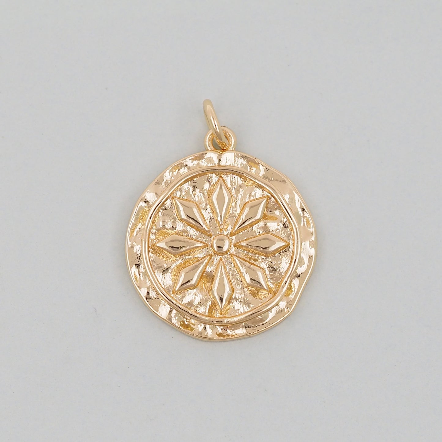 Gold Flowers Charms,18K Gold Filled Flowers Pendant,Flowers Charm Bracelet Necklace for DIY Jewelry Making Supply