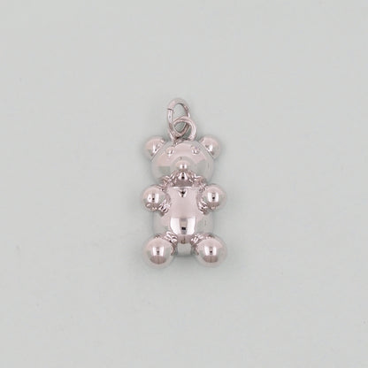 Gold Bear Charms,18K Gold Filled Bear Pendant,cute Bear Charm Bracelet Necklace for DIY Jewelry Making Supply