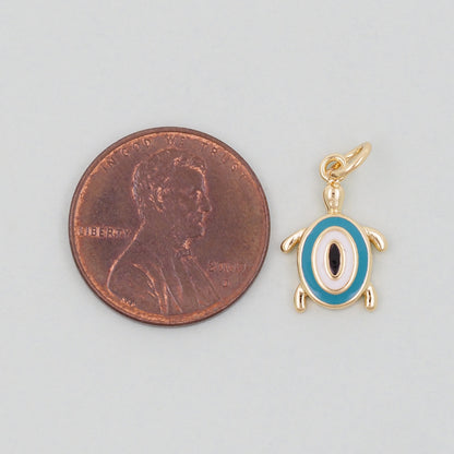 Gold turtle Charms,18K Gold Filled turtle Pendant,turtle Charm Bracelet Necklace for DIY Jewelry Making Supply