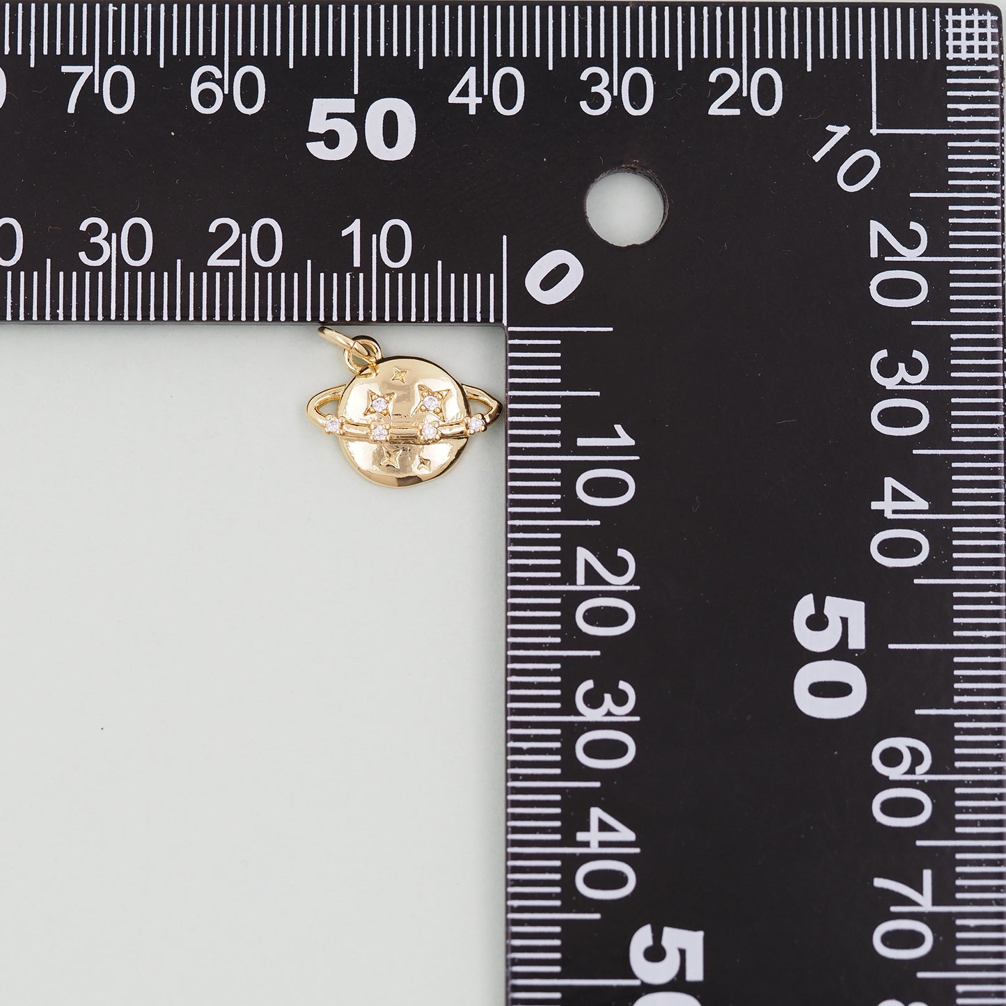 Gold Saturn Charms,18K Gold Filled Saturn Pendant,Silver Celestial Charm Bracelet Necklace for DIY Jewelry Making Supply