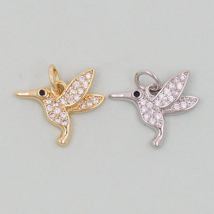 Gold Bird Charms,18K Gold Filled Bird Pendant,Silver Bird Charm Bracelet Necklace for DIY Jewelry Making Supply