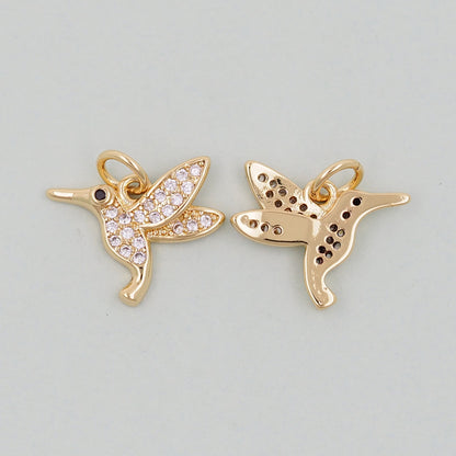 Gold Bird Charms,18K Gold Filled Bird Pendant,Silver Bird Charm Bracelet Necklace for DIY Jewelry Making Supply