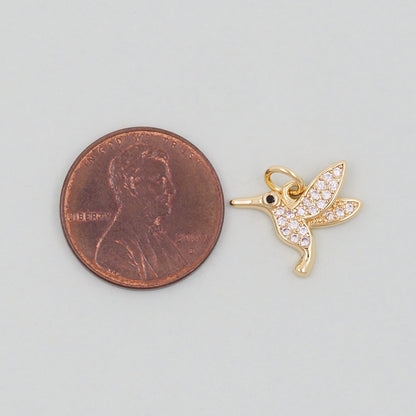 Gold Bird Charms,18K Gold Filled Bird Pendant,Silver Bird Charm Bracelet Necklace for DIY Jewelry Making Supply