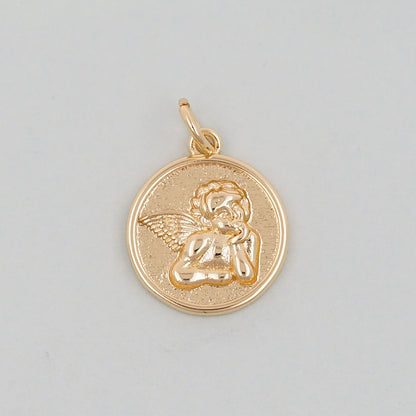 Gold Angel Charms,18K Gold Filled Angel Pendant,Angel Charm Bracelet Necklace for DIY Jewelry Making Supply