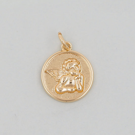 Gold Angel Charms,18K Gold Filled Angel Pendant,Angel Charm Bracelet Necklace for DIY Jewelry Making Supply