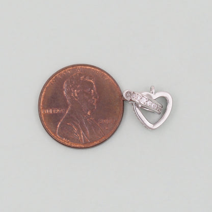 Gold Heart Charms,18K Gold Filled Heart Pendant,Heart Charm Bracelet Necklace for DIY Jewelry Making Supply