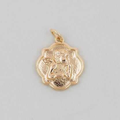 Gold Angel Charms,18K Gold Filled Angel Pendant,Angel Charm Bracelet Necklace for DIY Jewelry Making Supply