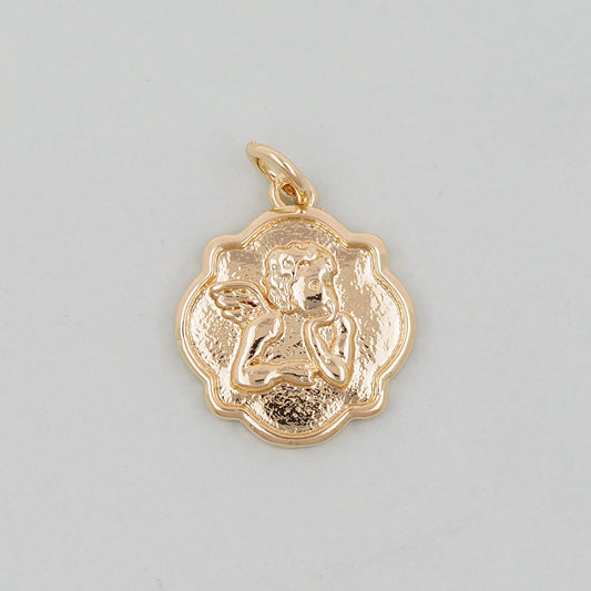 Gold Angel Charms,18K Gold Filled Angel Pendant,Angel Charm Bracelet Necklace for DIY Jewelry Making Supply