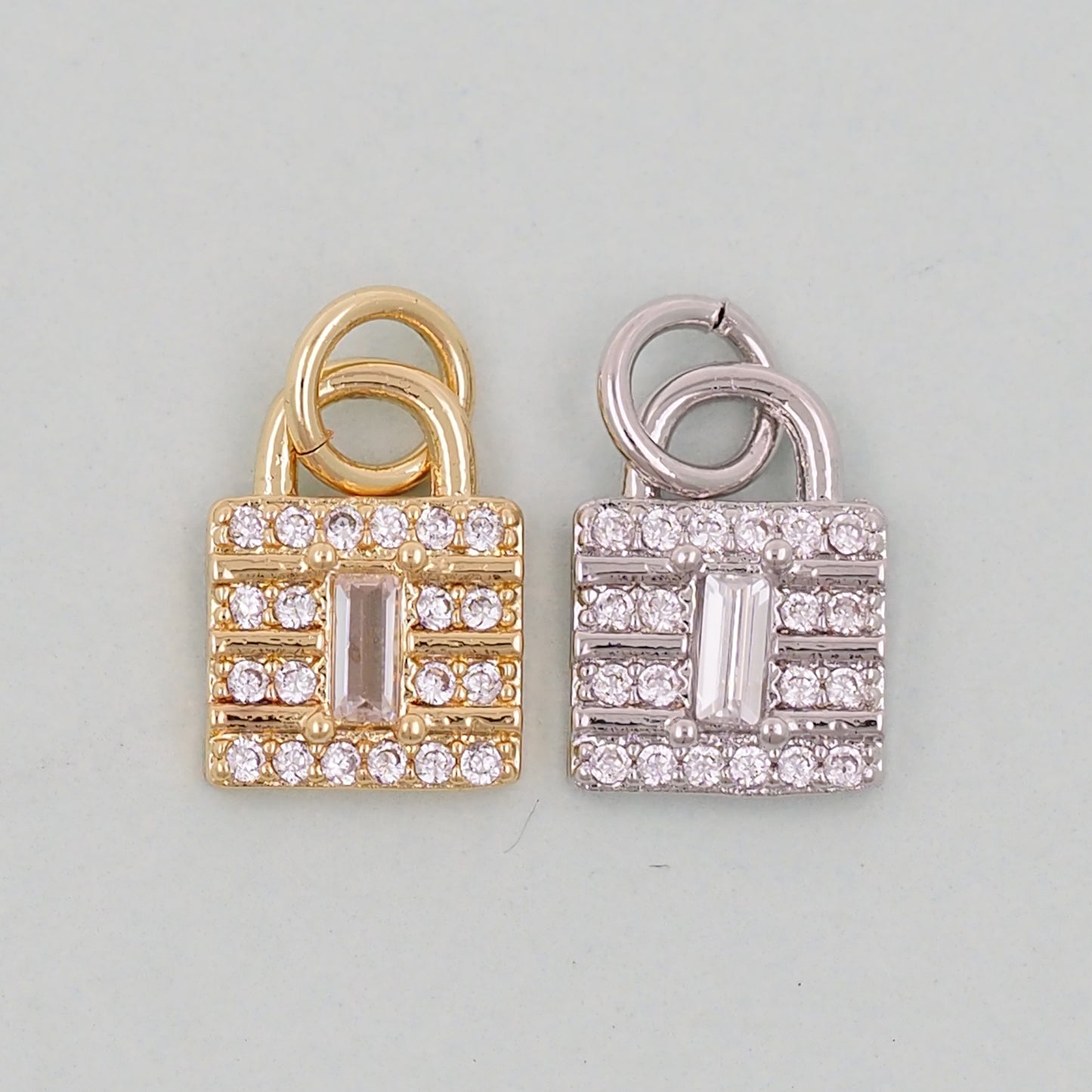 Gold Key Lock Charms,18K Gold Filled Key Pendant,Lock Charm Bracelet Necklace for DIY Jewelry Making Supply