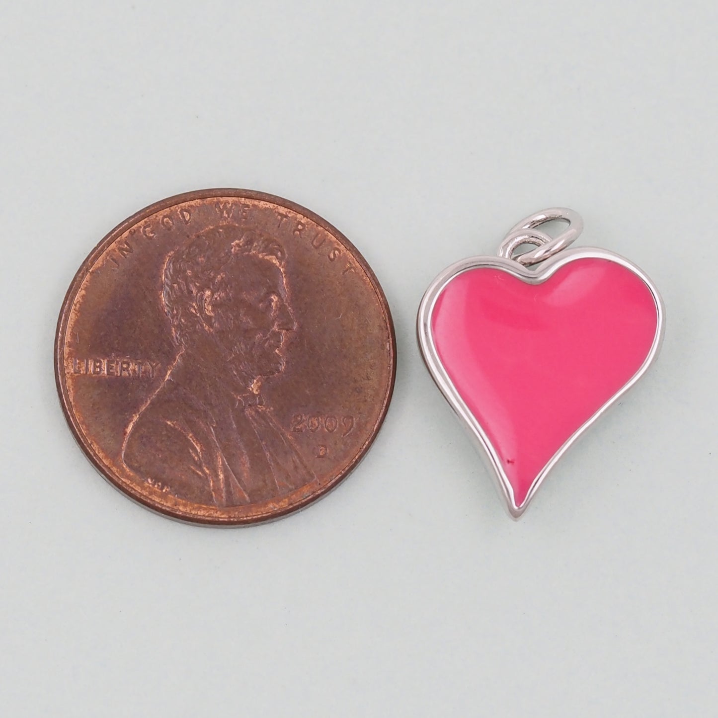 Gold Heart Charms,18K Gold Filled Heart Pendant,Enamel Heart Charm Bracelet Necklace for DIY Jewelry Making Supply