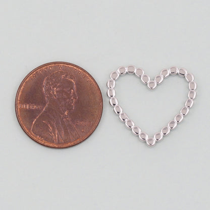 Gold Heart Charms,18K Gold Filled Heart Pendant,Heart Charm Bracelet Necklace for DIY Jewelry Making Supply