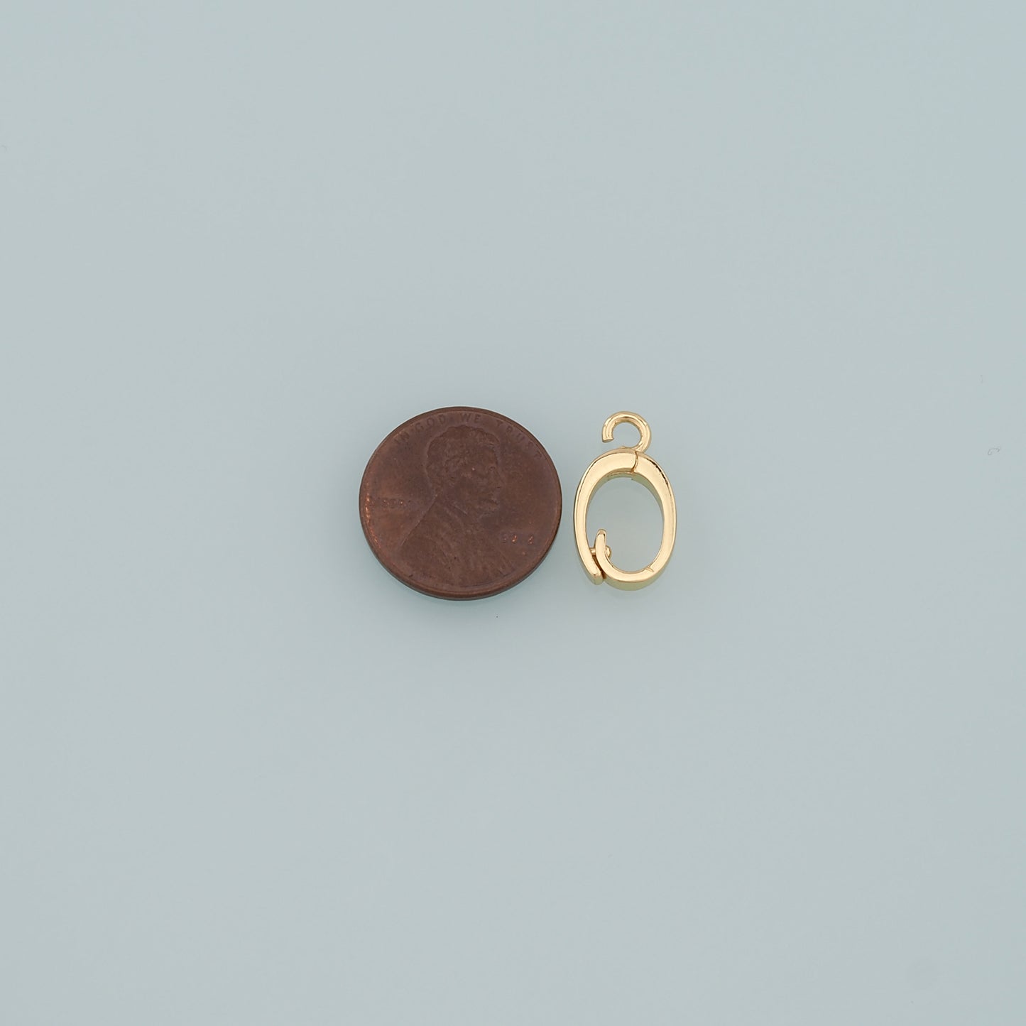 18K Gold Filled Oval Snap Clasp,Carabiner Lock Connector,Spring Push Gate for DIY Jewelry Finding Necklace Bracelet