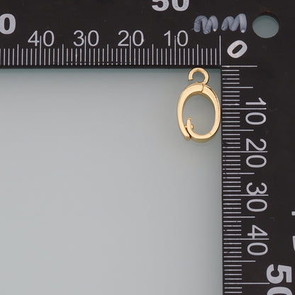 18K Gold Filled Oval Snap Clasp,Carabiner Lock Connector,Spring Push Gate for DIY Jewelry Finding Necklace Bracelet