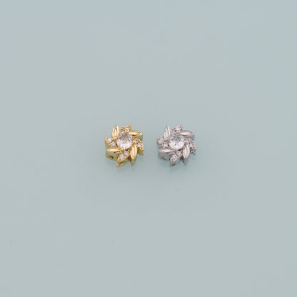 Gold Flower Spacer Beads Charms,18K Gold Filled Flower Bracelet Necklace for DIY Jewelry Making Supply