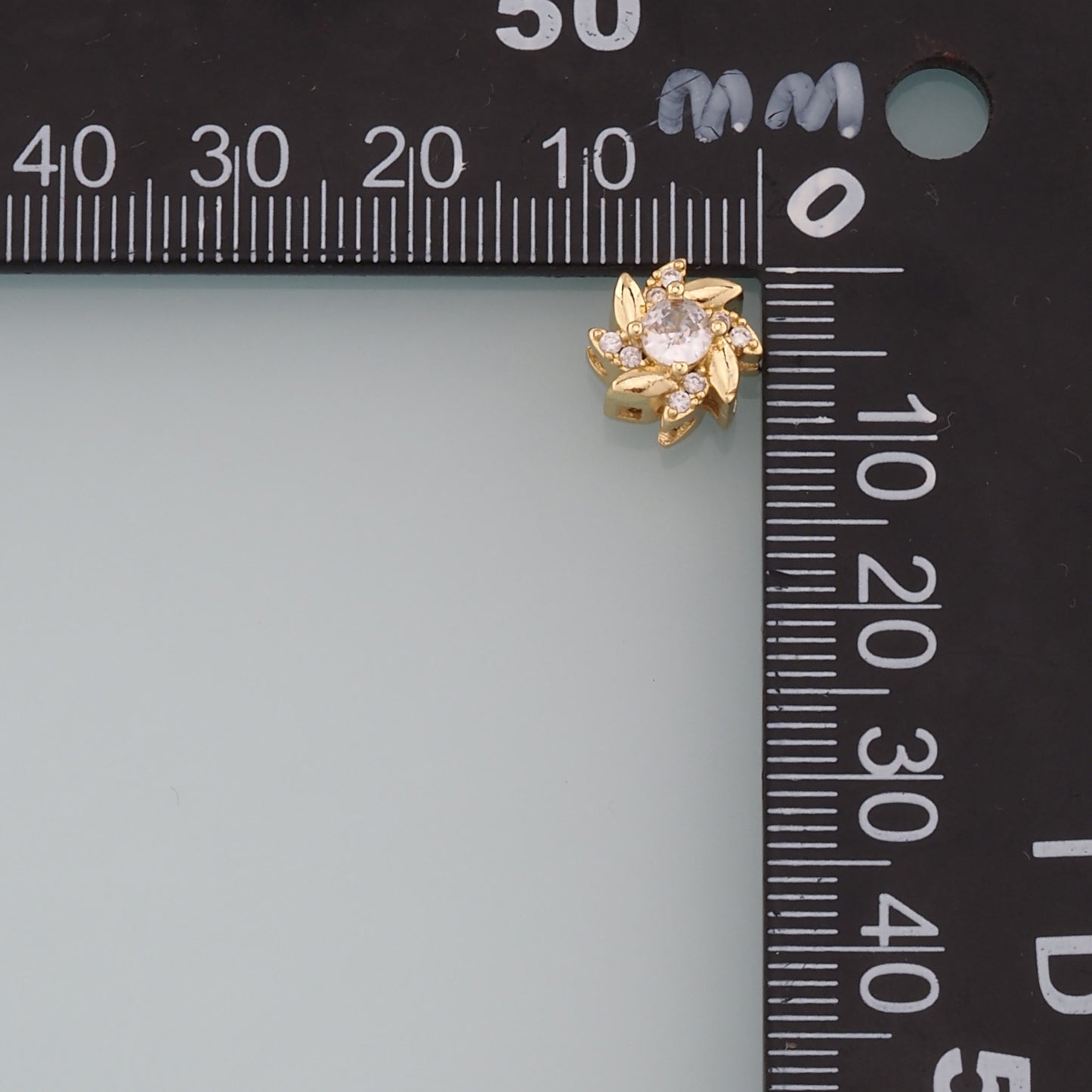 Gold Flower Spacer Beads Charms,18K Gold Filled Flower Bracelet Necklace for DIY Jewelry Making Supply