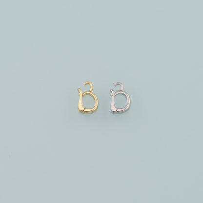 18K Gold Filled Oval Snap Clasp,Carabiner Lock Connector,Spring Push Gate for DIY Jewelry Finding Necklace Bracelet