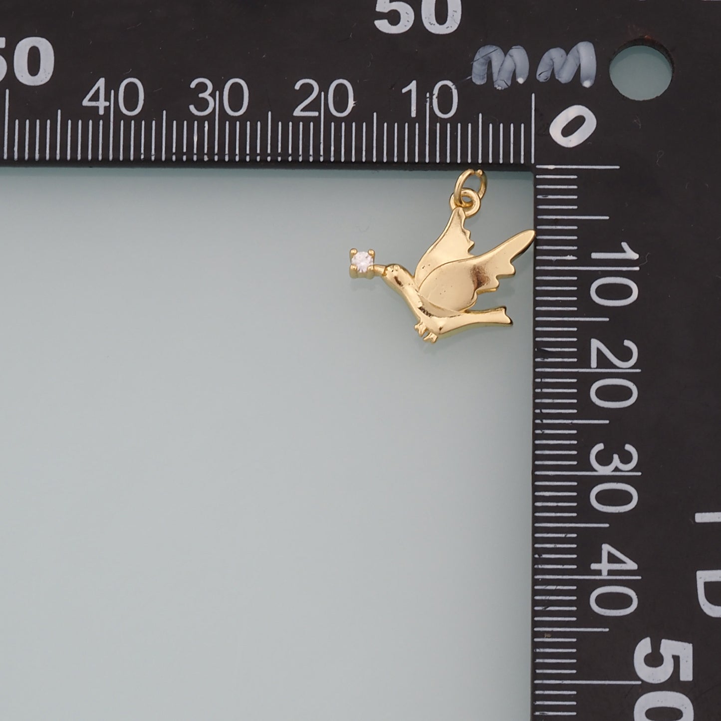 Gold Animal Charms,18K Gold Filled Bird Pendant,CZ Micro Pave Bird Charm Bracelet Necklace for DIY Jewelry Making Supply