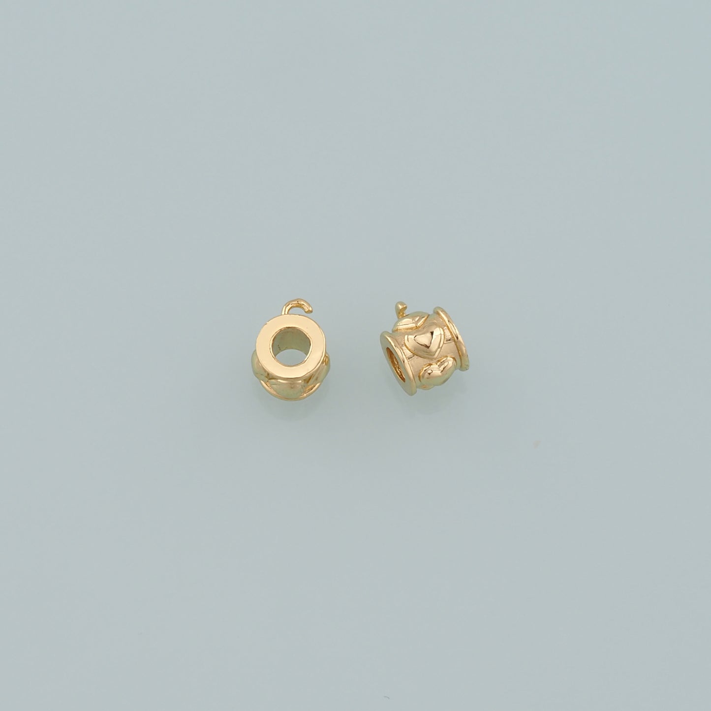 Gold Flat Round Beads,18K Gold Filled Round spacer beads Bracelet Necklace for DIY Jewelry Making Supply