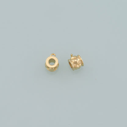 Gold Flat Round Beads,18K Gold Filled Round spacer beads Bracelet Necklace for DIY Jewelry Making Supply