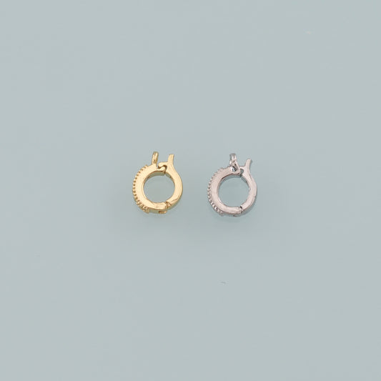 18K Gold Filled Round Snap Clasp,Carabiner Lock Connector,Spring Push Gate for DIY Jewelry Finding Necklace Bracelet