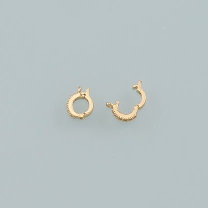 18K Gold Filled Round Snap Clasp,Carabiner Lock Connector,Spring Push Gate for DIY Jewelry Finding Necklace Bracelet