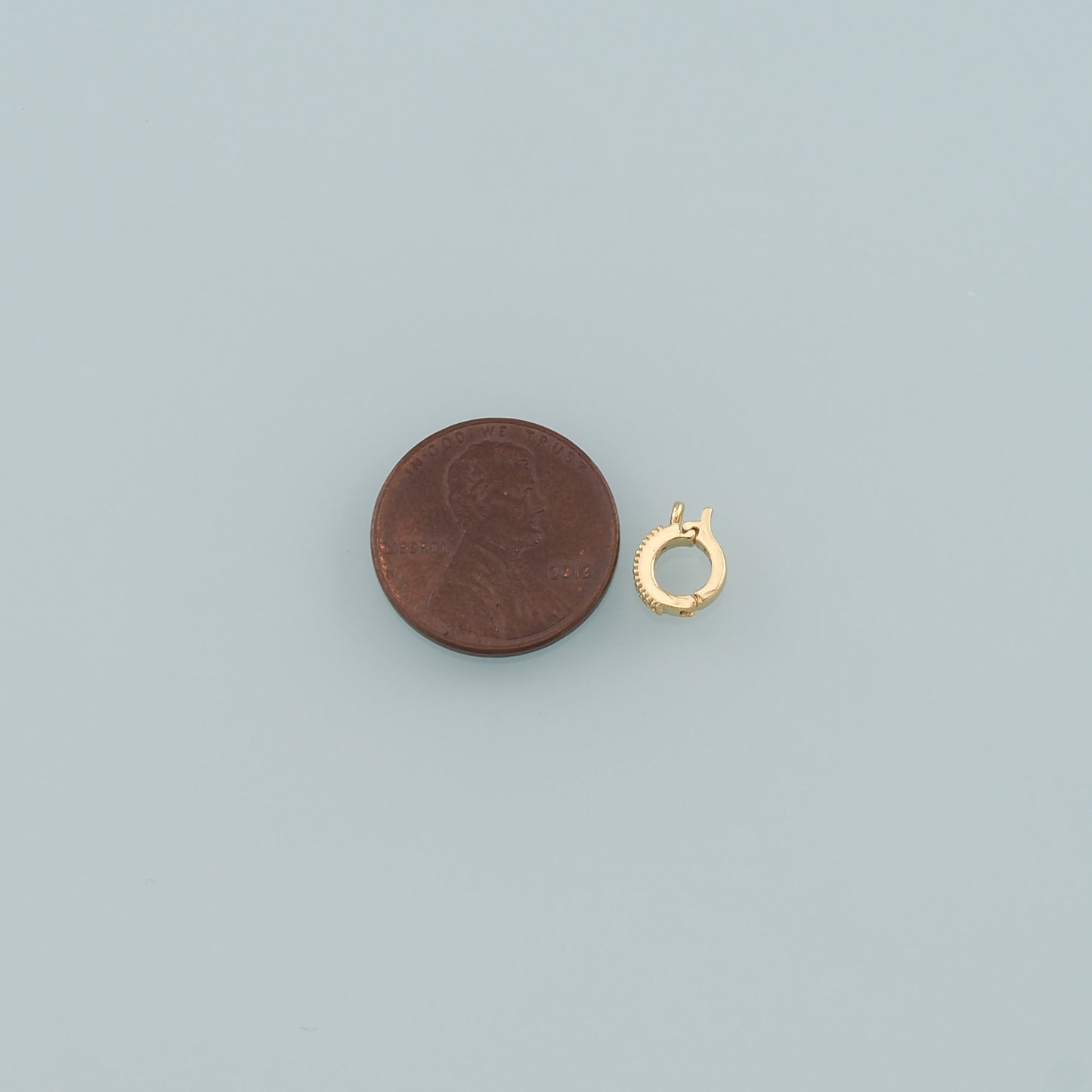 18K Gold Filled Round Snap Clasp,Carabiner Lock Connector,Spring Push Gate for DIY Jewelry Finding Necklace Bracelet