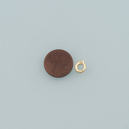 18K Gold Filled Round Snap Clasp,Carabiner Lock Connector,Spring Push Gate for DIY Jewelry Finding Necklace Bracelet