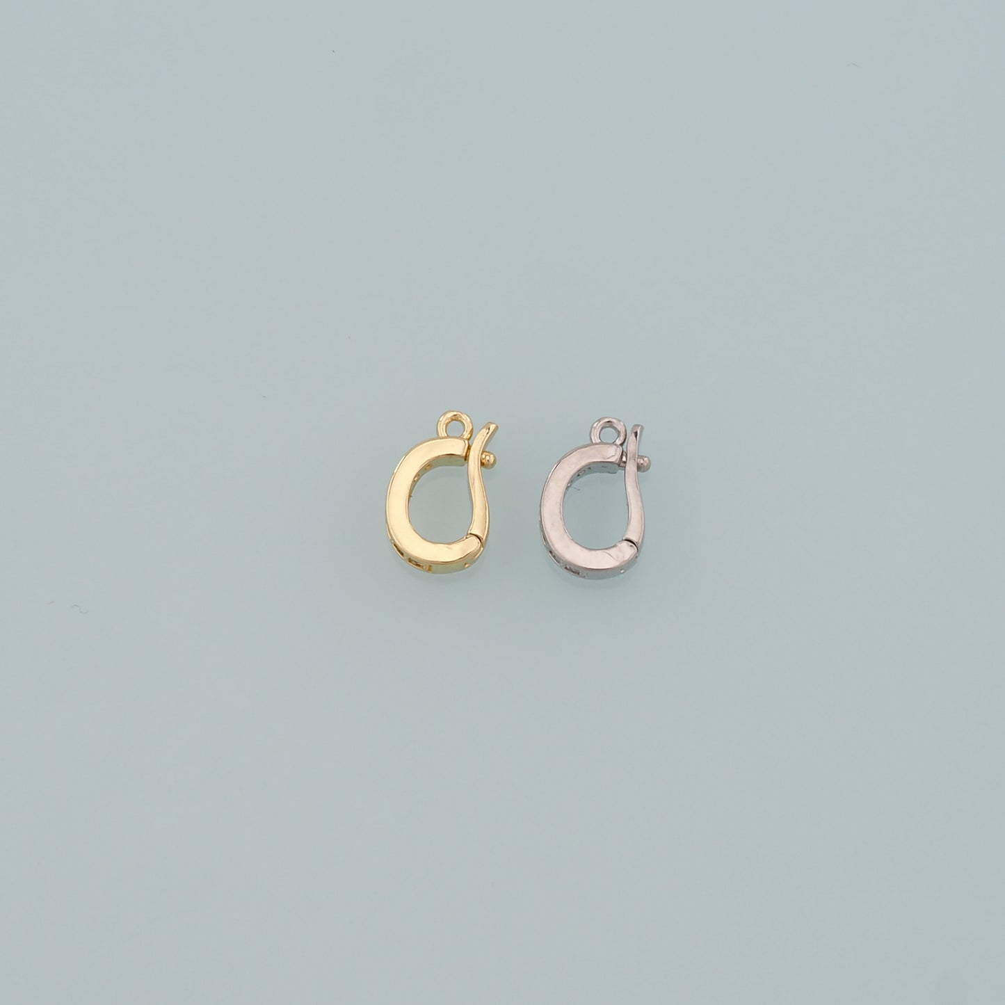 18K Gold Filled Oval Snap Clasp,Carabiner Lock Connector,Spring Push Gate for DIY Jewelry Finding Necklace Bracelet