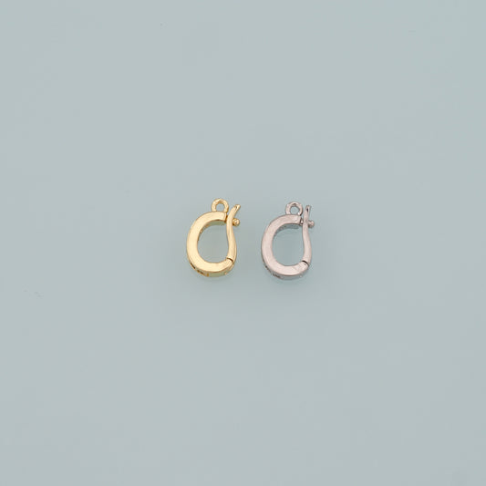 18K Gold Filled Oval Snap Clasp,Carabiner Lock Connector,Spring Push Gate for DIY Jewelry Finding Necklace Bracelet