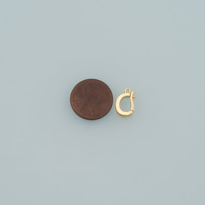 18K Gold Filled Oval Snap Clasp,Carabiner Lock Connector,Spring Push Gate for DIY Jewelry Finding Necklace Bracelet