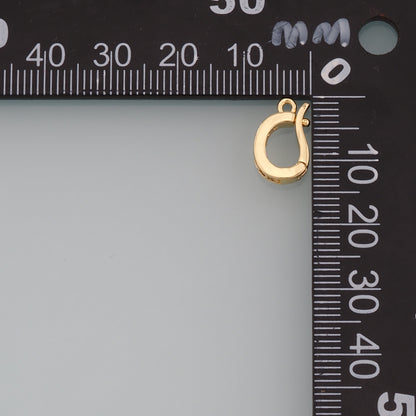 18K Gold Filled Oval Snap Clasp,Carabiner Lock Connector,Spring Push Gate for DIY Jewelry Finding Necklace Bracelet