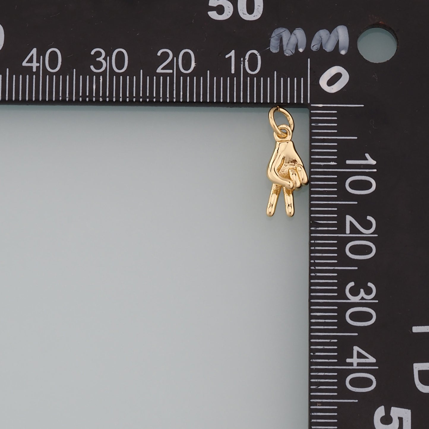 Gold Hand Charms,18K Gold Filled Gesture Pendant,Hand Charm Bracelet Necklace for DIY Jewelry Making Supply