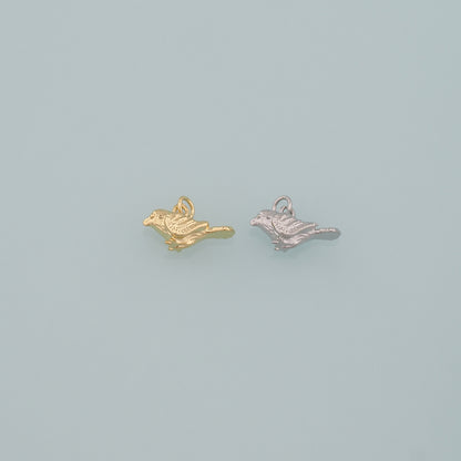 Gold Animal Charms,18K Gold Filled Bird Pendant,Bird Charm Bracelet Necklace for DIY Jewelry Making Supply