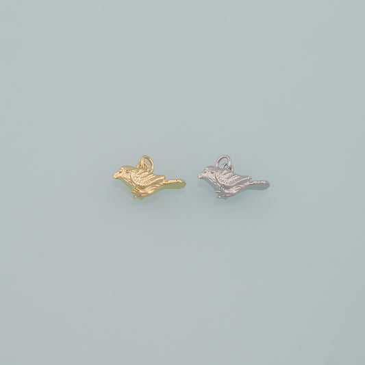 Gold Animal Charms,18K Gold Filled Bird Pendant,Bird Charm Bracelet Necklace for DIY Jewelry Making Supply