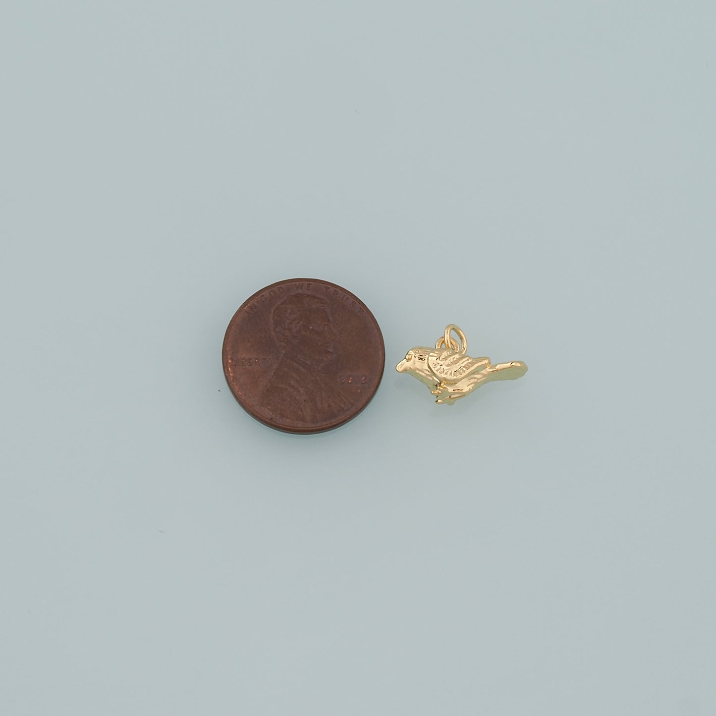 Gold Animal Charms,18K Gold Filled Bird Pendant,Bird Charm Bracelet Necklace for DIY Jewelry Making Supply