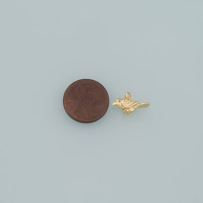 Gold Animal Charms,18K Gold Filled Bird Pendant,Bird Charm Bracelet Necklace for DIY Jewelry Making Supply