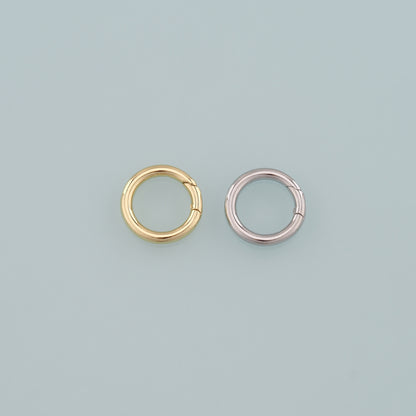 18K Gold Filled Round Carabiner Clasp,Carabiner Lock Connector,Spring Push Gate for DIY Jewelry Clasp Finding Necklace Bracelet