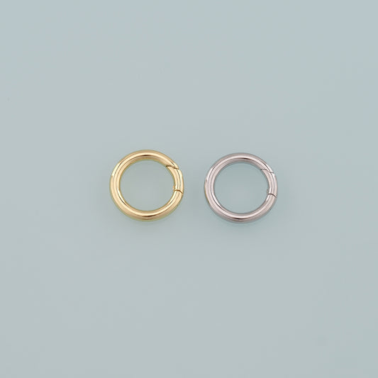 18K Gold Filled Round Carabiner Clasp,Carabiner Lock Connector,Spring Push Gate for DIY Jewelry Clasp Finding Necklace Bracelet