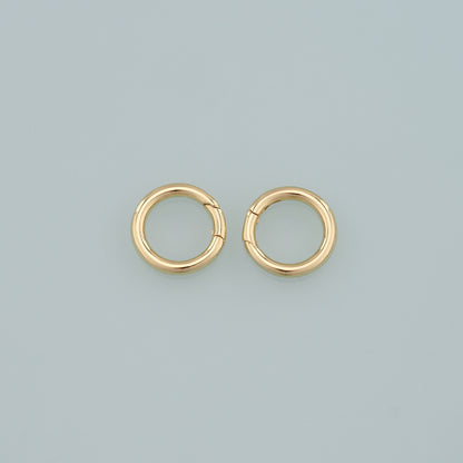 18K Gold Filled Round Carabiner Clasp,Carabiner Lock Connector,Spring Push Gate for DIY Jewelry Clasp Finding Necklace Bracelet