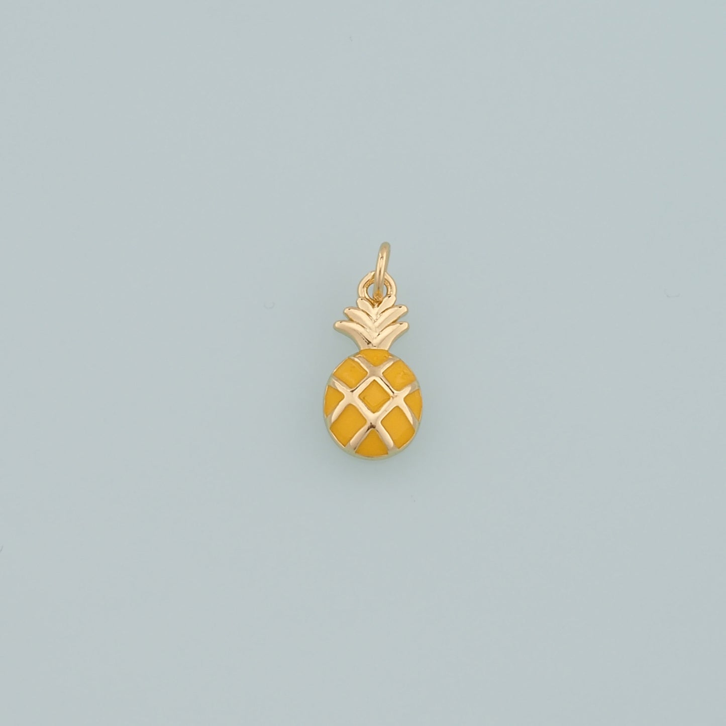 Gold Pineapple Charms,18K Gold Filled Pineapple Pendant,Enamel Fruit Charm Bracelet Necklace for DIY Jewelry Making Supply