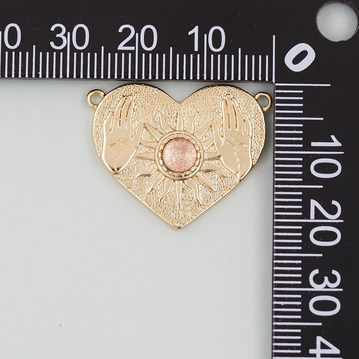 Gold Heart Charms,18K Gold Filled Heart Pendant,Heart Charm Bracelet Necklace for DIY Jewelry Making Supply