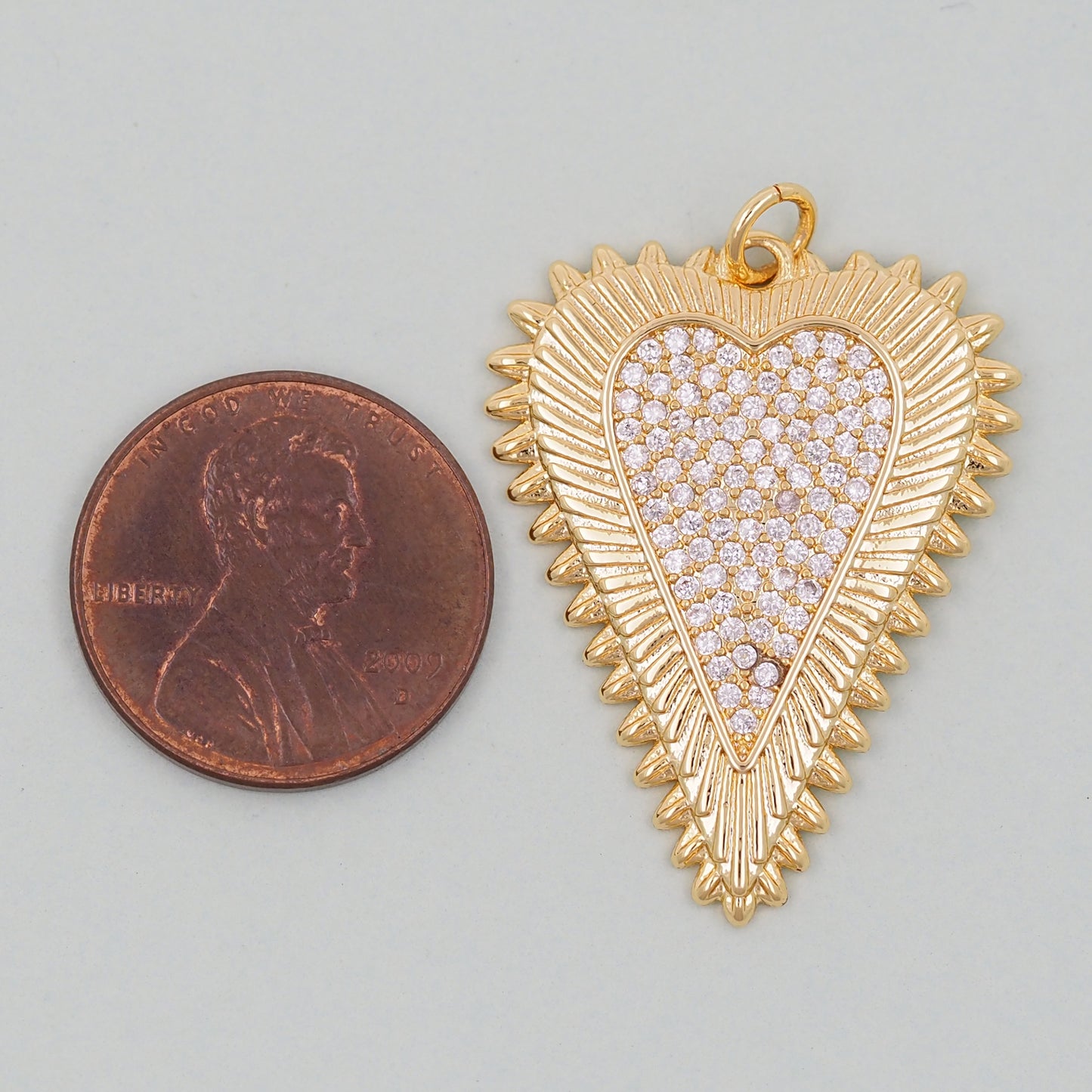Gold Heart Charms,18K Gold Filled Heart Pendant,Heart Charm Bracelet Necklace for DIY Jewelry Making Supply