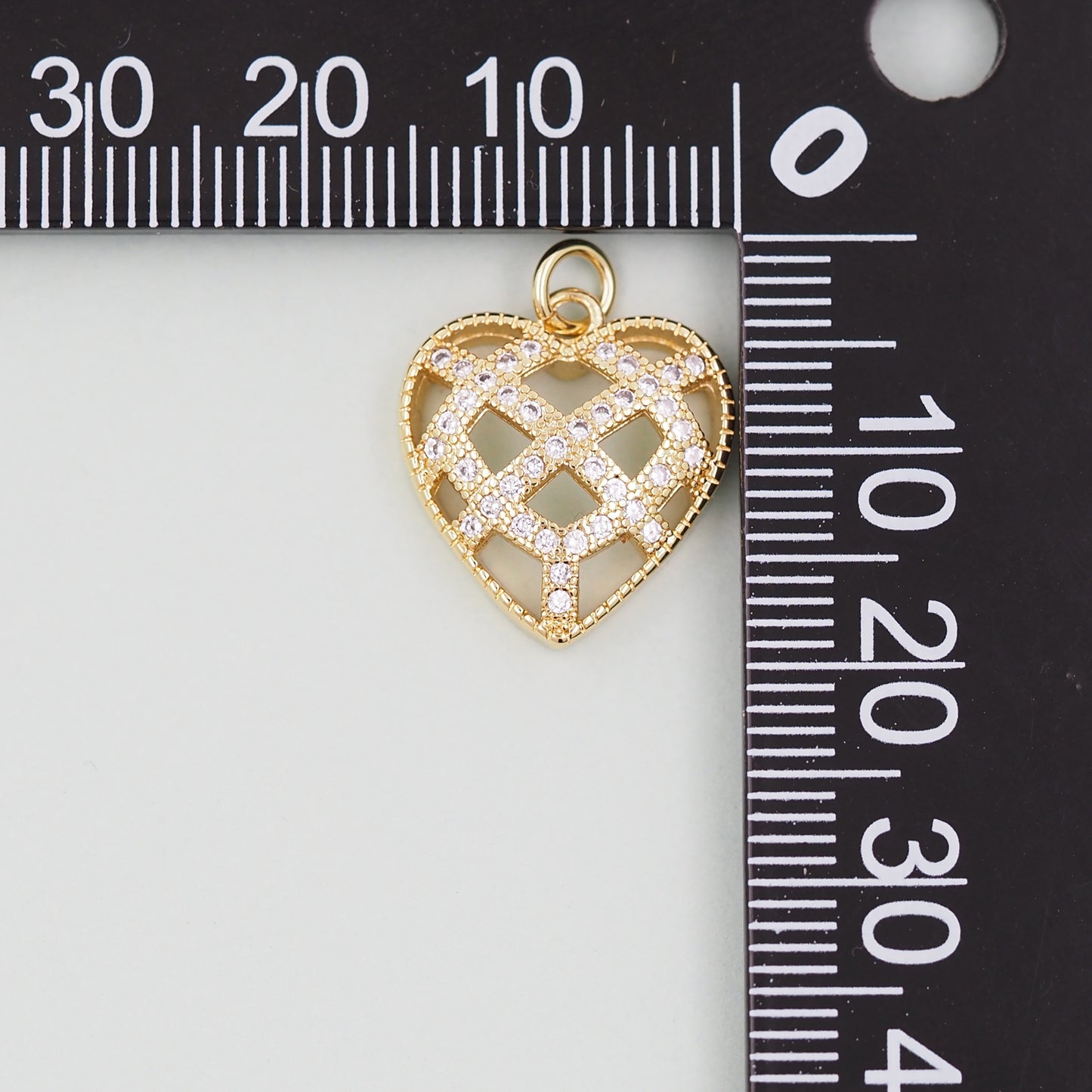Gold Heart Charms,18K Gold Filled Heart Pendant,Heart Charm Bracelet Necklace for DIY Jewelry Making Supply
