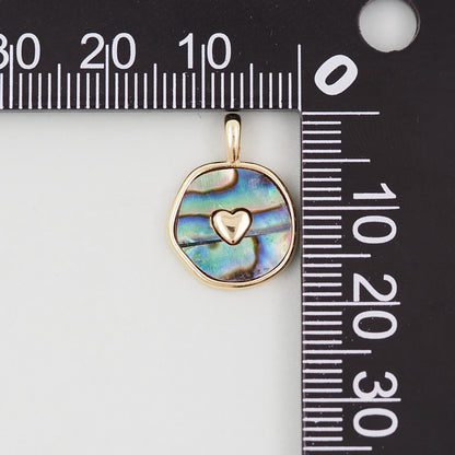 Gold Heart Charms,18K Gold Filled Heart Pendant,Heart Charm Bracelet Necklace for DIY Jewelry Making Supply