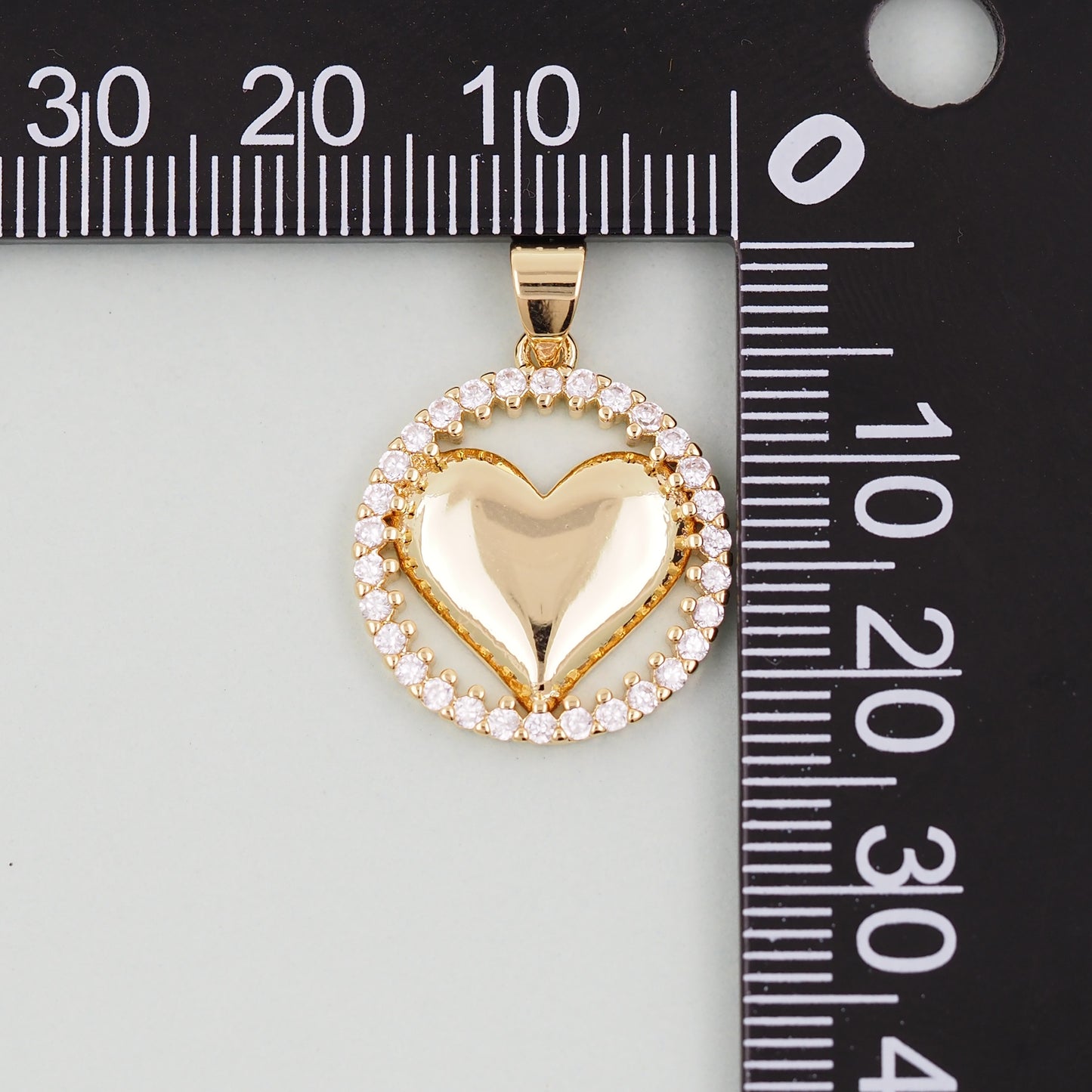 Gold Heart Charms,18K Gold Filled Heart Pendant,Heart Charm Bracelet Necklace for DIY Jewelry Making Supply