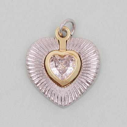 Gold Sacred Heart Charms,18K Gold Filled sacred heart Pendant,sacred heart Charm Bracelet Necklace for DIY Jewelry Making Supply