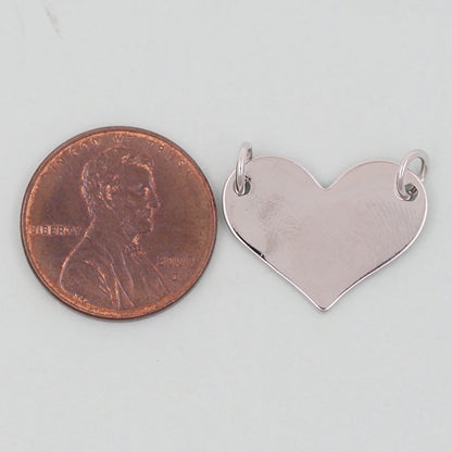 Gold Heart Charms,18K Gold Filled Heart Pendant,Heart Charm Bracelet Necklace for DIY Jewelry Making Supply